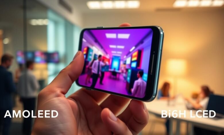 AMOLED vs LCD smartphone